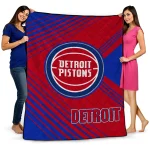 detroit pistons arrow layers red quilt blanket best selling