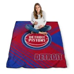 detroit pistons arrow layers red quilt blanket best selling