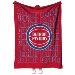 detroit pistons bold red quilt blanket best selling