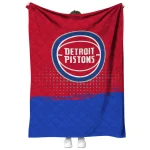detroit pistons dot illusion red quilt blanket best selling