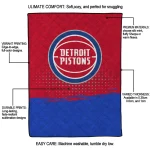 detroit pistons dot illusion red quilt blanket best selling