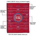 detroit pistons handdrawn stripes red quilt blanket best selling