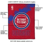 detroit pistons nba grunge red quilt blanket best selling