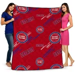 detroit pistons sketch lines red quilt blanket best selling