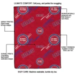 detroit pistons sketch lines red quilt blanket best selling