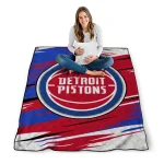 detroit pistons wild lines red white quilt blanket best selling