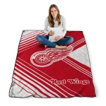 detroit red wings arrow layers red quilt blanket best selling