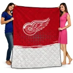 detroit red wings dot illusion red quilt blanket best selling