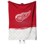detroit red wings dot illusion red quilt blanket best selling