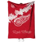 detroit red wings nhl shield red quilt blanket best selling