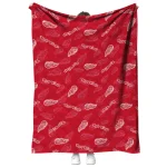 detroit red wings solid classic red quilt blanket best selling