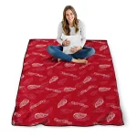detroit red wings solid classic red quilt blanket best selling