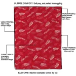 detroit red wings solid classic red quilt blanket best selling