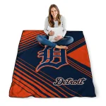 detroit tigers arrow layers navy quilt blanket best selling