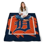 detroit tigers block border navy quilt blanket best selling