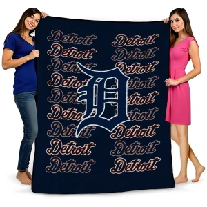 detroit tigers bold red navy quilt blanket best selling
