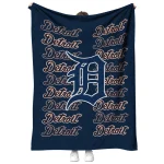 detroit tigers bold red navy quilt blanket best selling