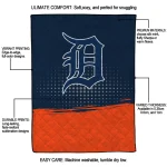 detroit tigers dot illusion navy quilt blanket best selling
