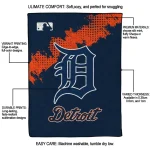 detroit tigers league patch navy quilt blanket best selling