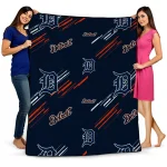 detroit tigers sketch lines navy quilt blanket best selling