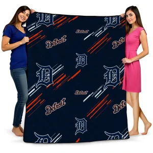 detroit tigers sketch lines navy quilt blanket best selling