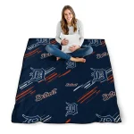 detroit tigers sketch lines navy quilt blanket best selling