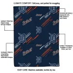 detroit tigers sketch lines navy quilt blanket best selling