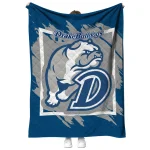drake bulldogs block border blue quilt blanket best selling
