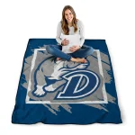 drake bulldogs block border blue quilt blanket best selling