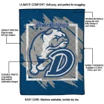 drake bulldogs block border blue quilt blanket best selling