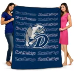 drake bulldogs bold red blue quilt blanket best selling