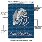 drake bulldogs brick grid blue quilt blanket best selling