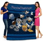 drake bulldogs disney football blue quilt blanket best selling