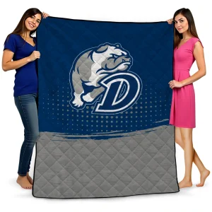 drake bulldogs dot illusion blue quilt blanket best selling