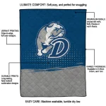 drake bulldogs dot illusion blue quilt blanket best selling