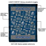 drake bulldogs helmet heart blue quilt blanket best selling