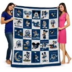 drake bulldogs mickey mouse motif blue white quilt blanket best selling