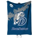 drake bulldogs paint trail blue quilt blanket best selling