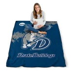drake bulldogs paint trail blue quilt blanket best selling
