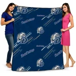 drake bulldogs sketch lines blue quilt blanket best selling