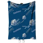 drake bulldogs sketch lines blue quilt blanket best selling