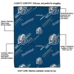 drake bulldogs sketch lines blue quilt blanket best selling