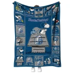 drake bulldogs snoopy love blue quilt blanket best selling