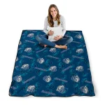 drake bulldogs solid classic blue quilt blanket best selling