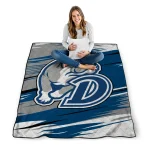 drake bulldogs wild lines blue white quilt blanket best selling