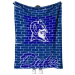 duke blue devils brick grid blue quilt blanket best selling