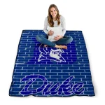 duke blue devils brick grid blue quilt blanket best selling
