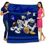 duke blue devils disney football blue quilt blanket best selling