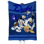 duke blue devils disney football blue quilt blanket best selling