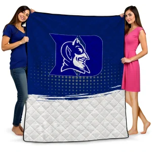 duke blue devils dot illusion blue quilt blanket best selling
